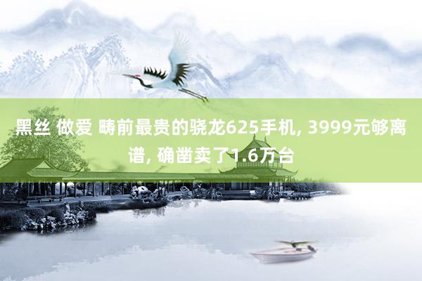 黑丝 做爱 畴前最贵的骁龙625手机， 3999元够离谱， 确凿卖了1.6万台