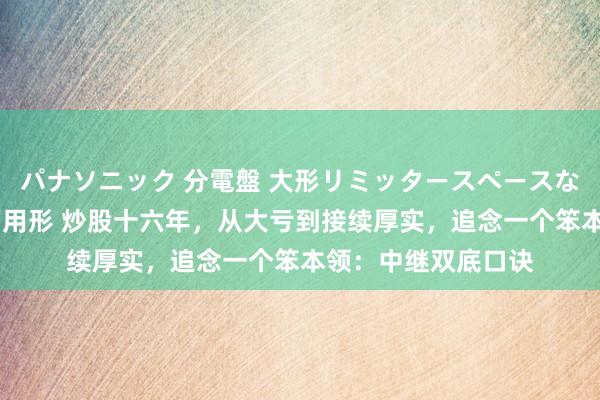 パナソニック 分電盤 大形リミッタースペースなし 露出・半埋込両用形 炒股十六年，从大亏到接续厚实，追念一个笨本领：中继双底口诀