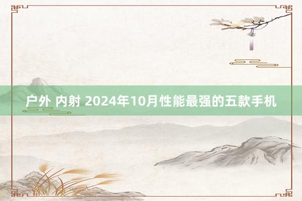 户外 内射 2024年10月性能最强的五款手机