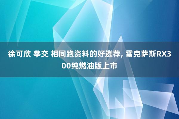 徐可欣 拳交 相同跑资料的好遴荐， 雷克萨斯RX300纯燃油版上市