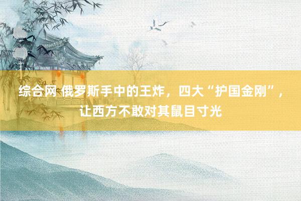 综合网 俄罗斯手中的王炸，四大“护国金刚”，让西方不敢对其鼠目寸光
