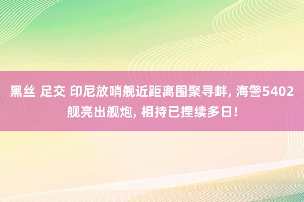 黑丝 足交 印尼放哨舰近距离围聚寻衅， 海警5402舰亮出舰炮， 相持已捏续多日!