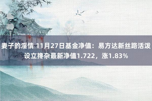 妻子的淫情 11月27日基金净值：易方达新丝路活泼设立搀杂最新净值1.722，涨1.83%