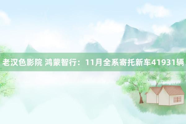 老汉色影院 鸿蒙智行：11月全系寄托新车41931辆