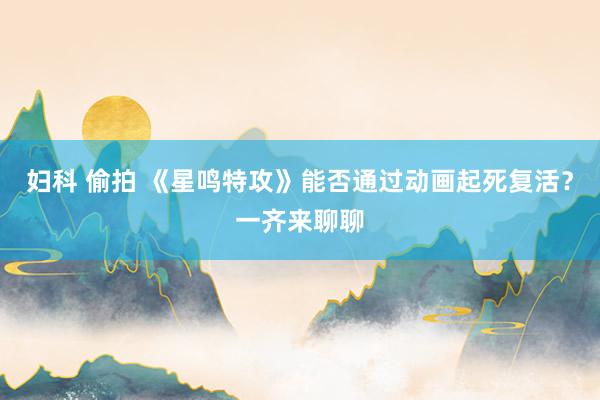 妇科 偷拍 《星鸣特攻》能否通过动画起死复活？一齐来聊聊
