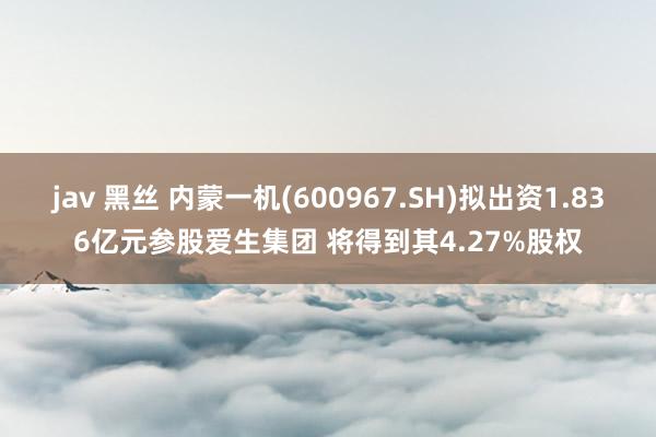 jav 黑丝 内蒙一机(600967.SH)拟出资1.836亿元参股爱生集团 将得到其4.27%股权