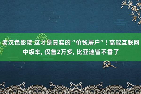 老汉色影院 这才是真实的“价钱屠户”! 高能互联网中级车， 仅售2万多， 比亚迪皆不香了