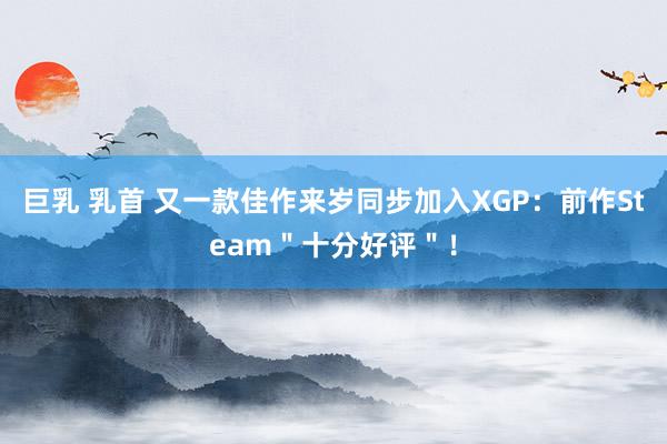 巨乳 乳首 又一款佳作来岁同步加入XGP：前作Steam＂十分好评＂！