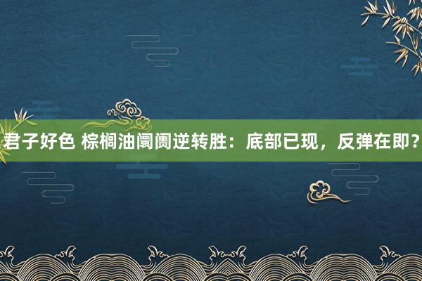 君子好色 棕榈油阛阓逆转胜：底部已现，反弹在即？