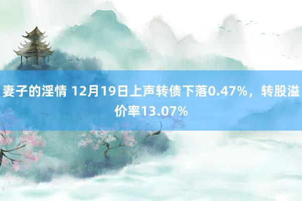 妻子的淫情 12月19日上声转债下落0.47%，转股溢价率13.07%