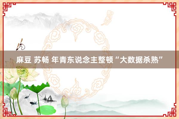 麻豆 苏畅 年青东说念主整顿“大数据杀熟”
