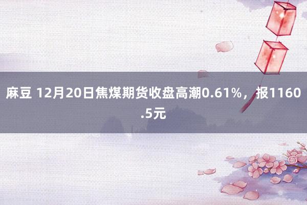 麻豆 12月20日焦煤期货收盘高潮0.61%，报1160.5元