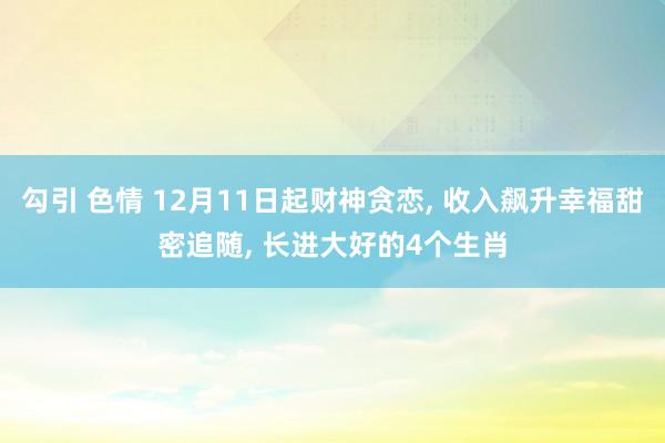勾引 色情 12月11日起财神贪恋， 收入飙升幸福甜密追随， 长进大好的4个生肖