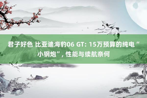 君子好色 比亚迪海豹06 GT: 15万预算的纯电“小钢炮”， 性能与续航奈何