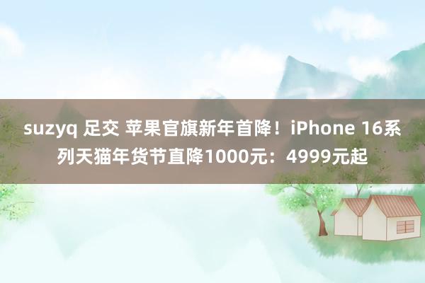 suzyq 足交 苹果官旗新年首降！iPhone 16系列天猫年货节直降1000元：4999元起