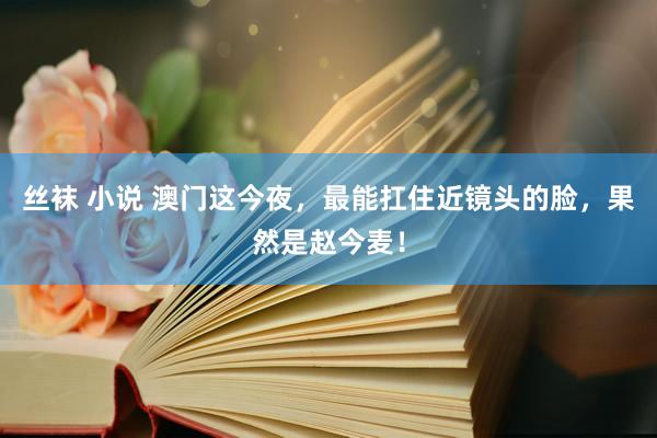 丝袜 小说 澳门这今夜，最能扛住近镜头的脸，果然是赵今麦！