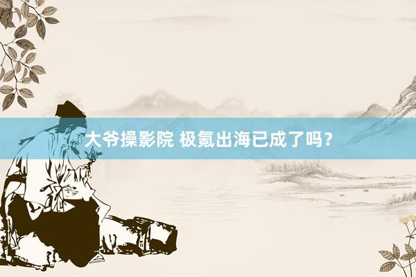 大爷操影院 极氪出海已成了吗？