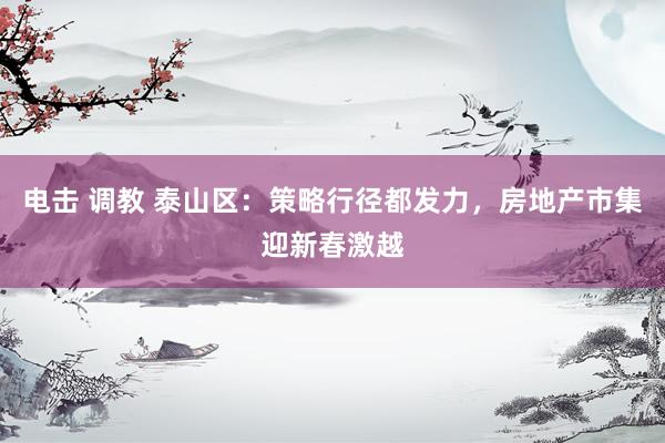 电击 调教 泰山区：策略行径都发力，房地产市集迎新春激越