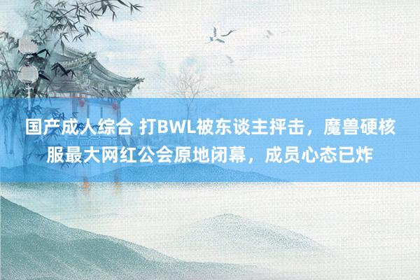 国产成人综合 打BWL被东谈主抨击，魔兽硬核服最大网红公会原地闭幕，成员心态已炸