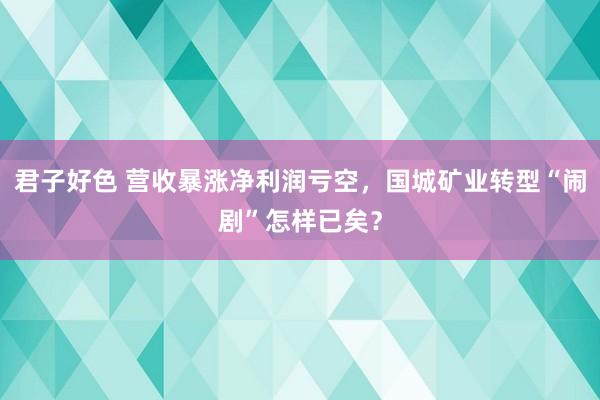 君子好色 营收暴涨净利润亏空，国城矿业转型“闹剧”怎样已矣？