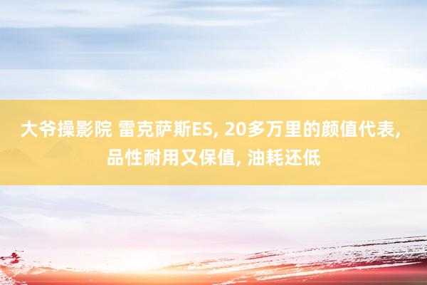 大爷操影院 雷克萨斯ES， 20多万里的颜值代表， 品性耐用又保值， 油耗还低