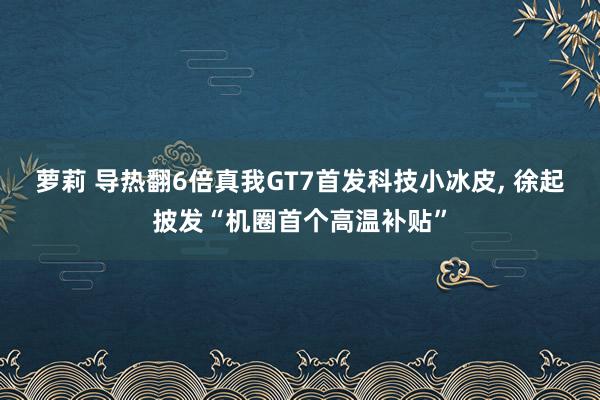 萝莉 导热翻6倍真我GT7首发科技小冰皮， 徐起披发“机圈首个高温补贴”