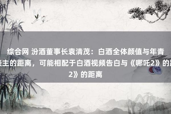 综合网 汾酒董事长袁清茂：白酒全体颜值与年青东谈主的距离，可能相配于白酒视频告白与《哪吒2》的距离