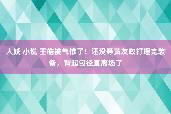 人妖 小说 王皓被气惨了！还没等黄友政打理完装备，背起包径直离场了