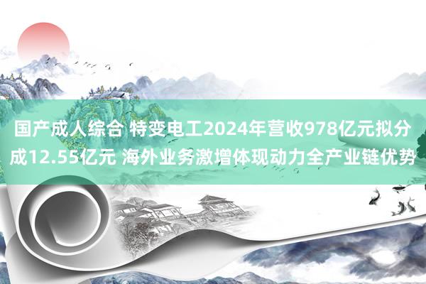 国产成人综合 特变电工2024年营收978亿元拟分成12.55亿元 海外业务激增体现动力全产业链优势