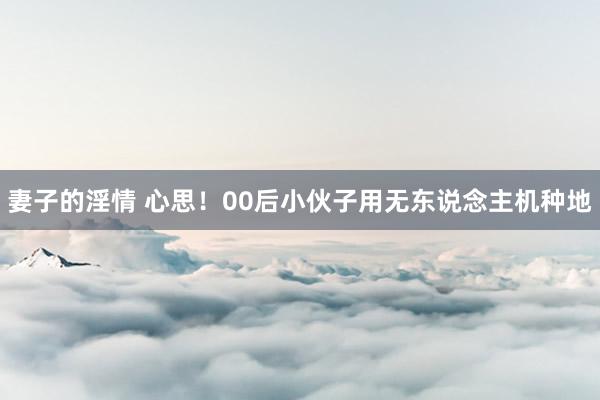 妻子的淫情 心思！00后小伙子用无东说念主机种地