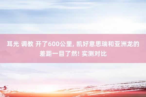 耳光 调教 开了600公里， 凯好意思瑞和亚洲龙的差距一目了然! 实测对比